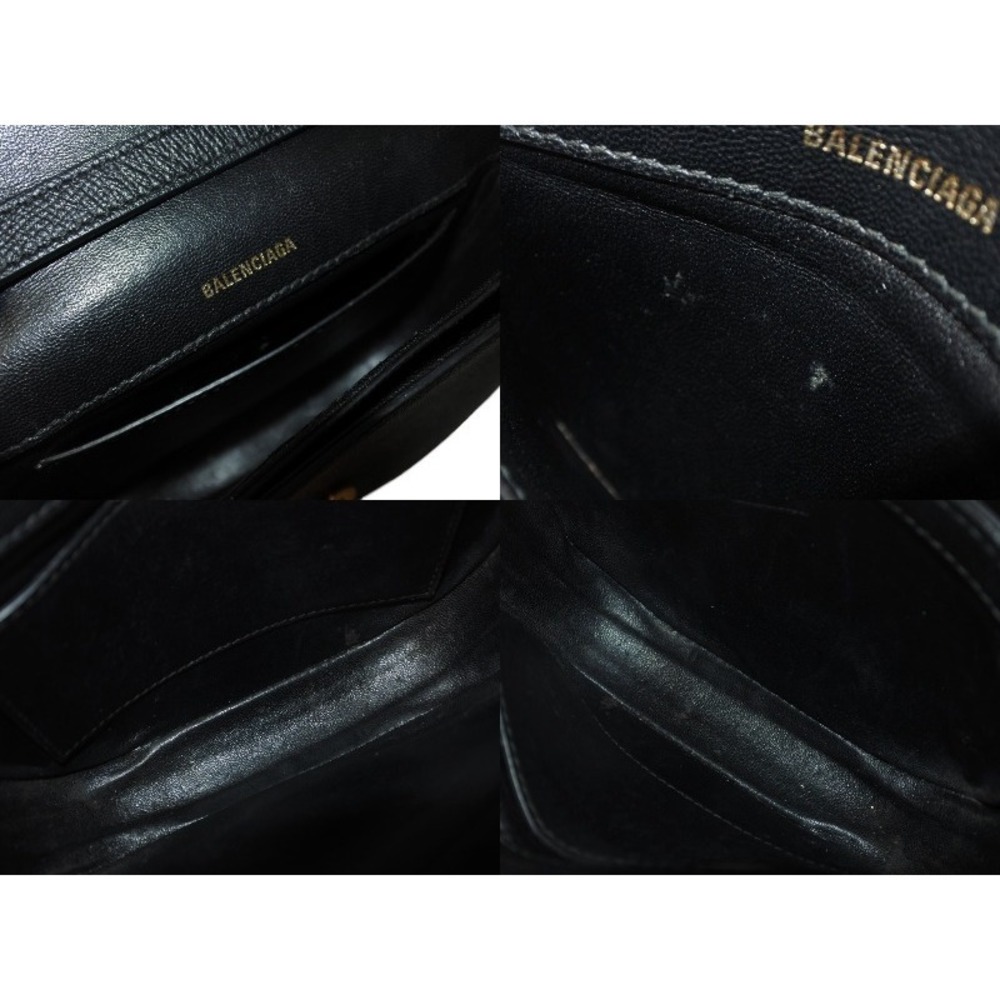 Balenciaga Leather Bag White Ville Shoulder Calfskin Black - Picture 8 of 9